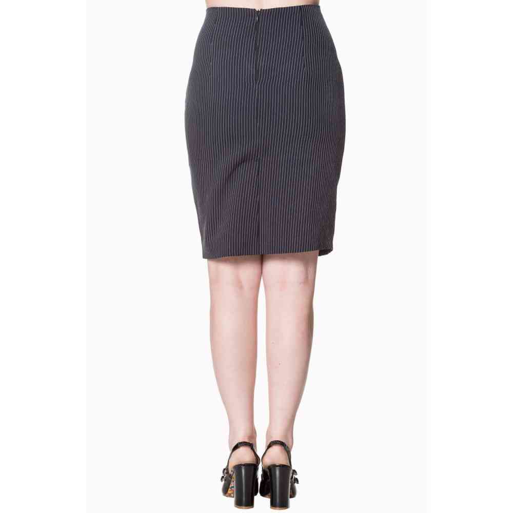 Dancing Days - PINSTRIPE Pencil skirt - Blue/White Product image